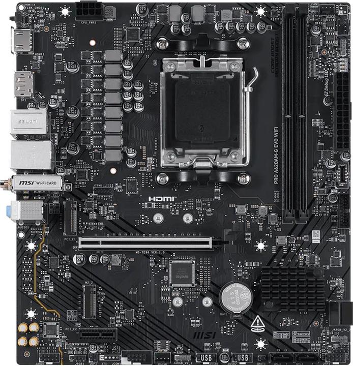 Actual product image MSI Pro A620AM-G EVO WIFI (AM5, AMD A620, mATX)