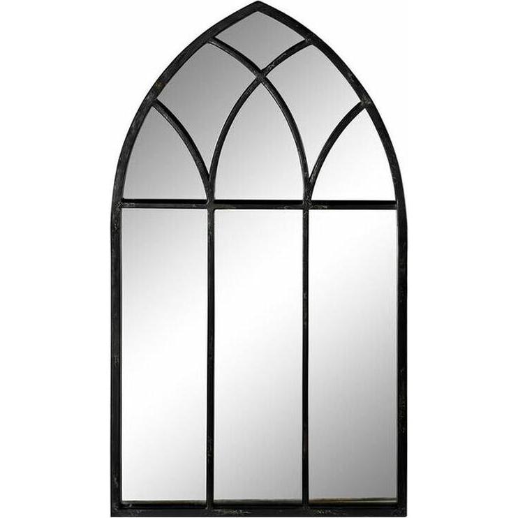 DKD Home Decor, Specchio, Wall mirror Black Window 36 x 2 x 65 cm (65 Pieces)