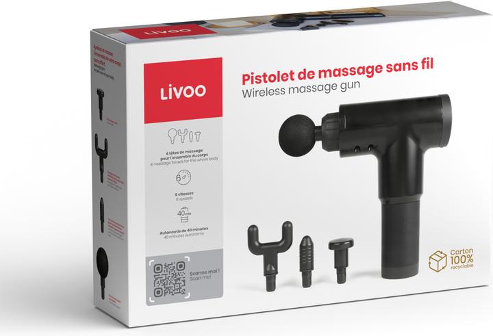 Produktbild Livoo Kabellose Massagepistole (6 Stufen)