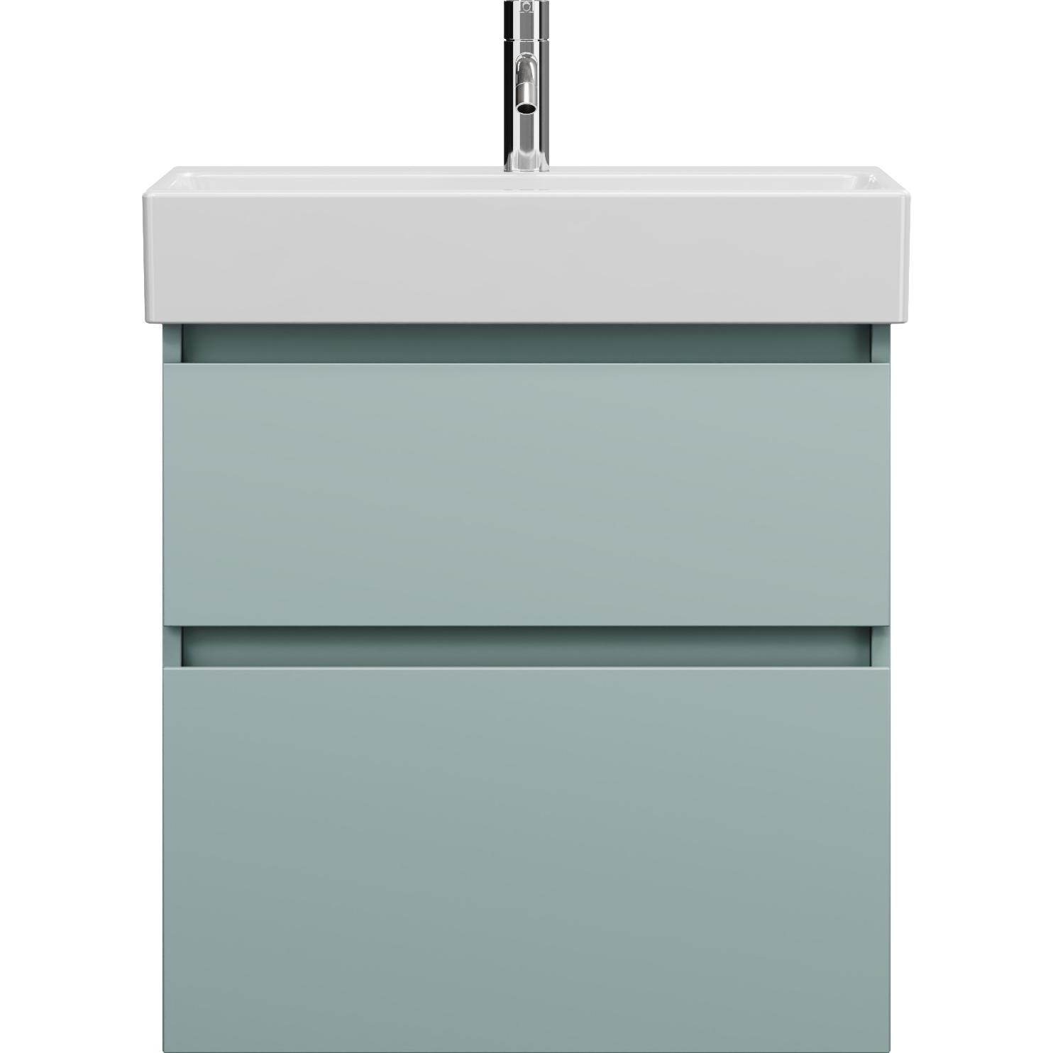 burgbad, Badmöbelset, Lin20 Keramik-Waschtisch hoch inklusive Waschtischunterschrank 2 Auszüge, 630x370x710mm, SG