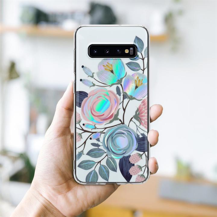 Actual product image Cadorabo IMD TPU Colorful Flowers & Leaves Cover (Samsung Galaxy S10)
