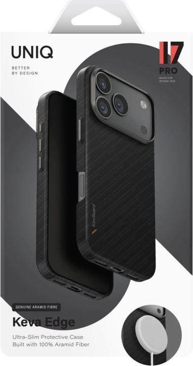 Actual product image Uniq Case Keva EDGE for iPhone 17 Pro Magclick Charging black (Apple iPhone 17 Pro)