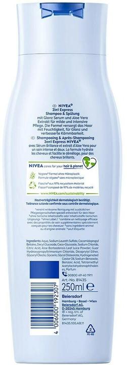 Produktbild NIVEA 2in1 Express pH-Balance (250 ml, Flüssiges Shampoo)