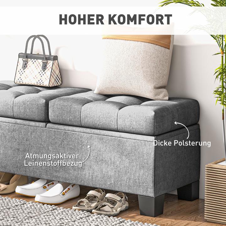 Produktbild Homcom Sitzbank Polyester Grau (41 cm)