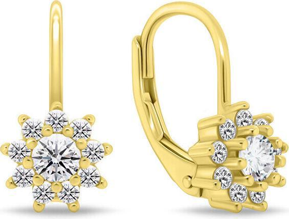 Produktbild Brilio Glittering gold-plated earrings with cubic zirconia EA1279Y