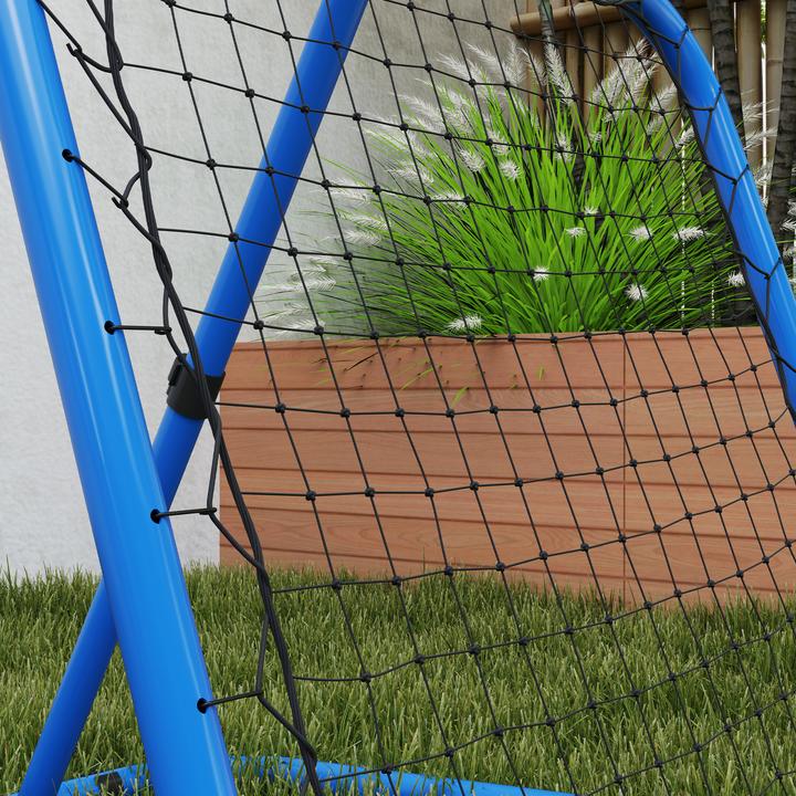 Actual product image Homcom Fussball Rebounder PE, Metall Blau