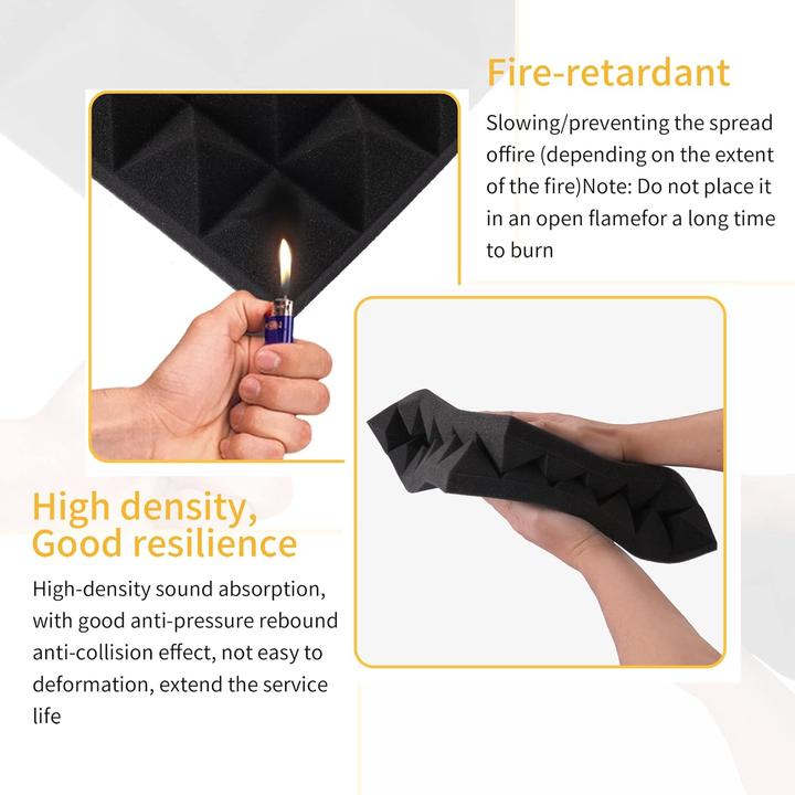 Immagine prodotto Evieun 12er-Pack Akustikschaumstoff für Schalldämmung (12 pz.)