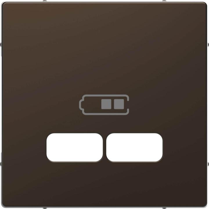 Actual product image Merten Central plate USB 2f System Design mocha MEG4367-6052