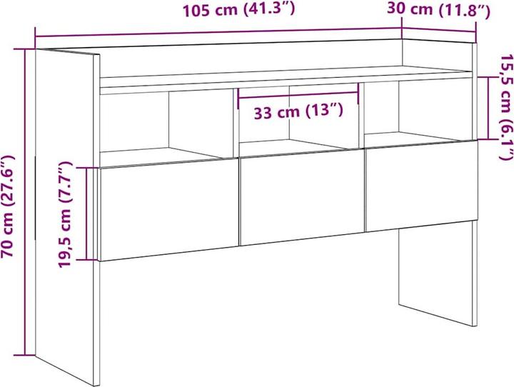 Image du produit vidaXL Sideboard (105 x 30 x 70 cm)