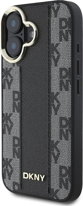 Immagine prodotto DKNY DKHMP16SPCPVSLK Custodia rigida per iPhone 16 6,1" in acciaio/nero con motivo a scacchi Magsafe (Apple iPhone 16)