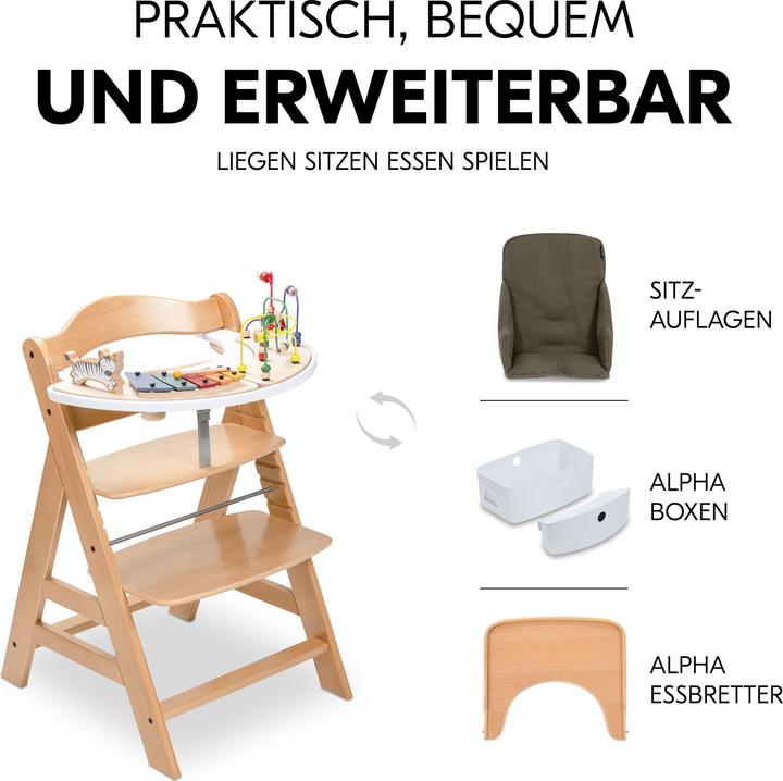 Productafbeelding Hauck Alpha Geboorte Set Pre Nature Grijs (Kinderstoel)