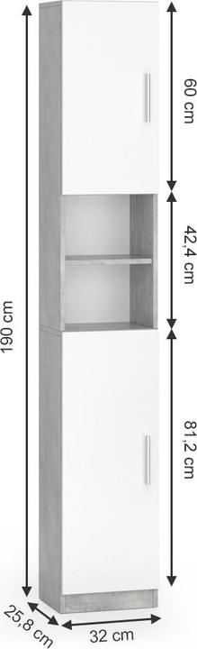 Produktbild Vicco Luis (32 x 26 x 190 cm)