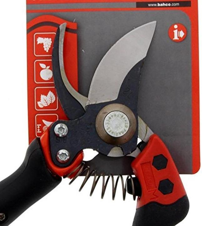 Image du produit Bahco Ciseaux de taille moyenne ERGO 20 mm avec poignée à roulettes et revêtement élastomère pour gauchers