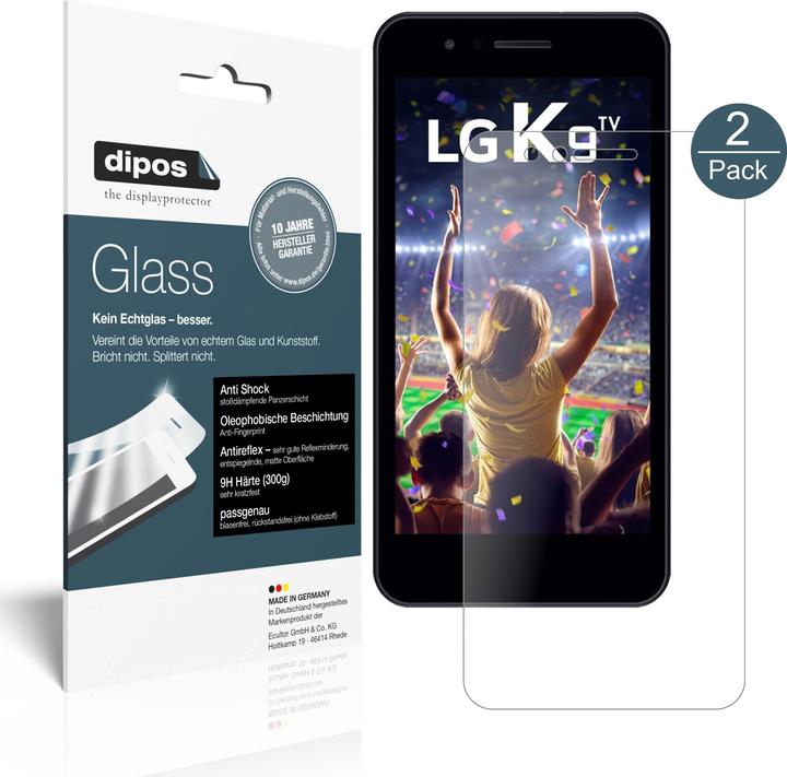 Dipos 2 Pellicole Protettive Antiriflesso Per LG K12 Plus, Opache E Anti-impronta, Made In Germany - 3