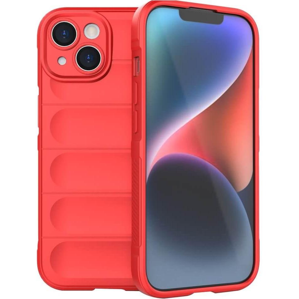 Cover-Discount iPhone 15 - Rugged Protective Cover rot (Apple iPhone 15), Smartphone Hülle, Rot