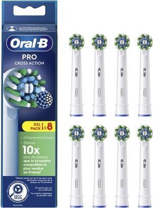 Actual product image Oral-B Pro Cross Action Replacement Brush Heads for Electric Toothbrushes - Pack of 8 (8 x)