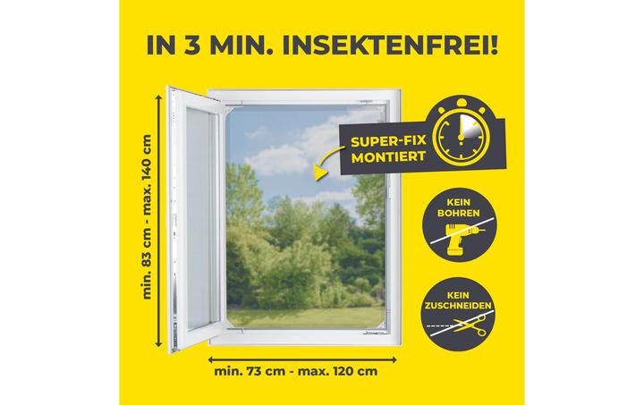 Image du produit Easymaxx Moustiquaire télescopique Blanc (140 x 120 cm)