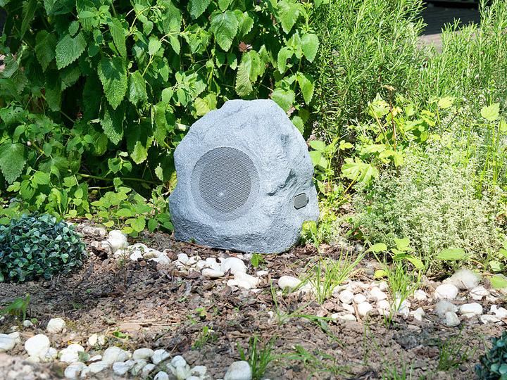Actual product image Auvisio Garden and outdoor speakers in stone design (6 h, Rechargeable battery operated)