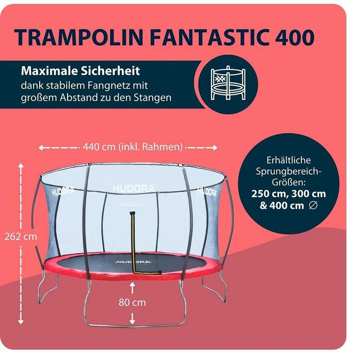Produktbild Hudora Fantastic Trampolin 400V (400 cm)