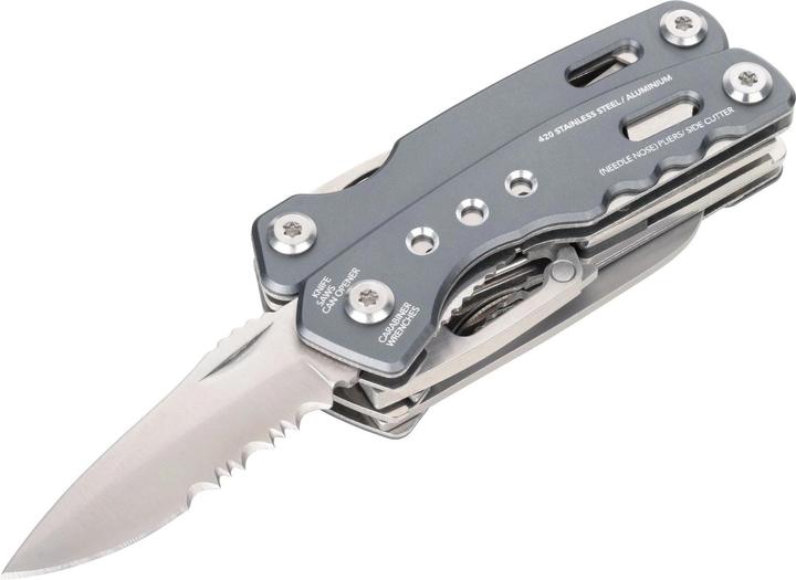 Actual product image Troika Pocket knife backpack tool with 15 functions, grey, type (15 Functions)