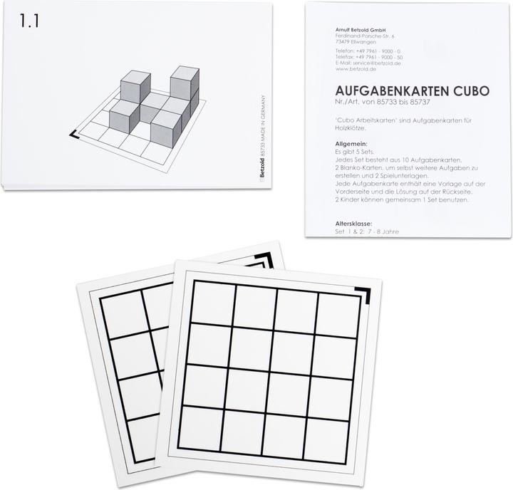 Actual product image Betzold Cubo cards (6 - 8 years)