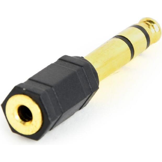 Gembird A-6.35M-3.5F Kamera-Audioadapter Passiv Audio-Adapter (Headset-Adapter), Audio Adapter, Schwarz