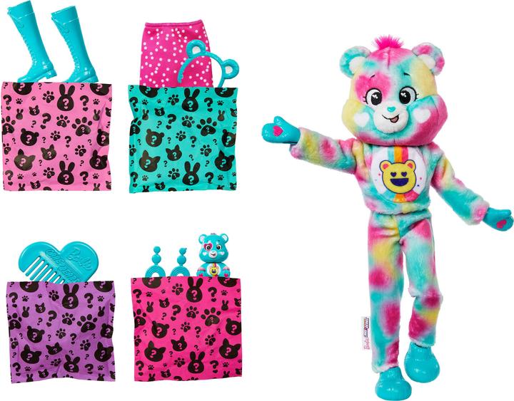Produktbild Barbie Puppe mit Accessoires, Glücksbärchis-Serie 2, Good-Vibes-Bärchi