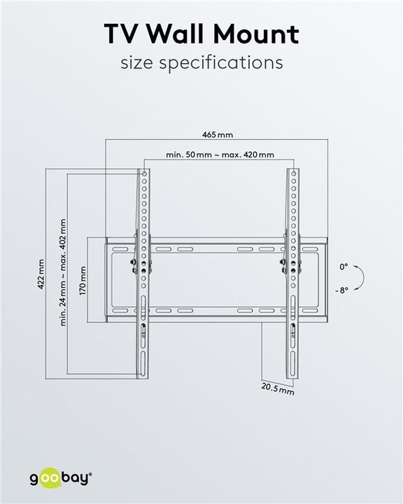 Actual product image Goobay Basic Tilt (Wall, 32", 35 kg)