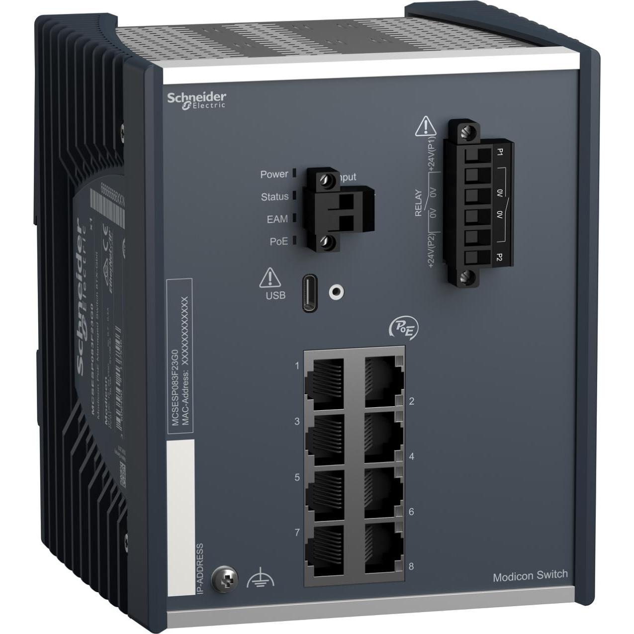 Schneider Electric MCSESP083F23G0 (8 Ports), Netzwerk Switch