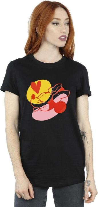 Actual product image Disney Womens/Ladies Minnie Mouse Tongue Heart Cotton Boyfriend T-Shirt (XXL)