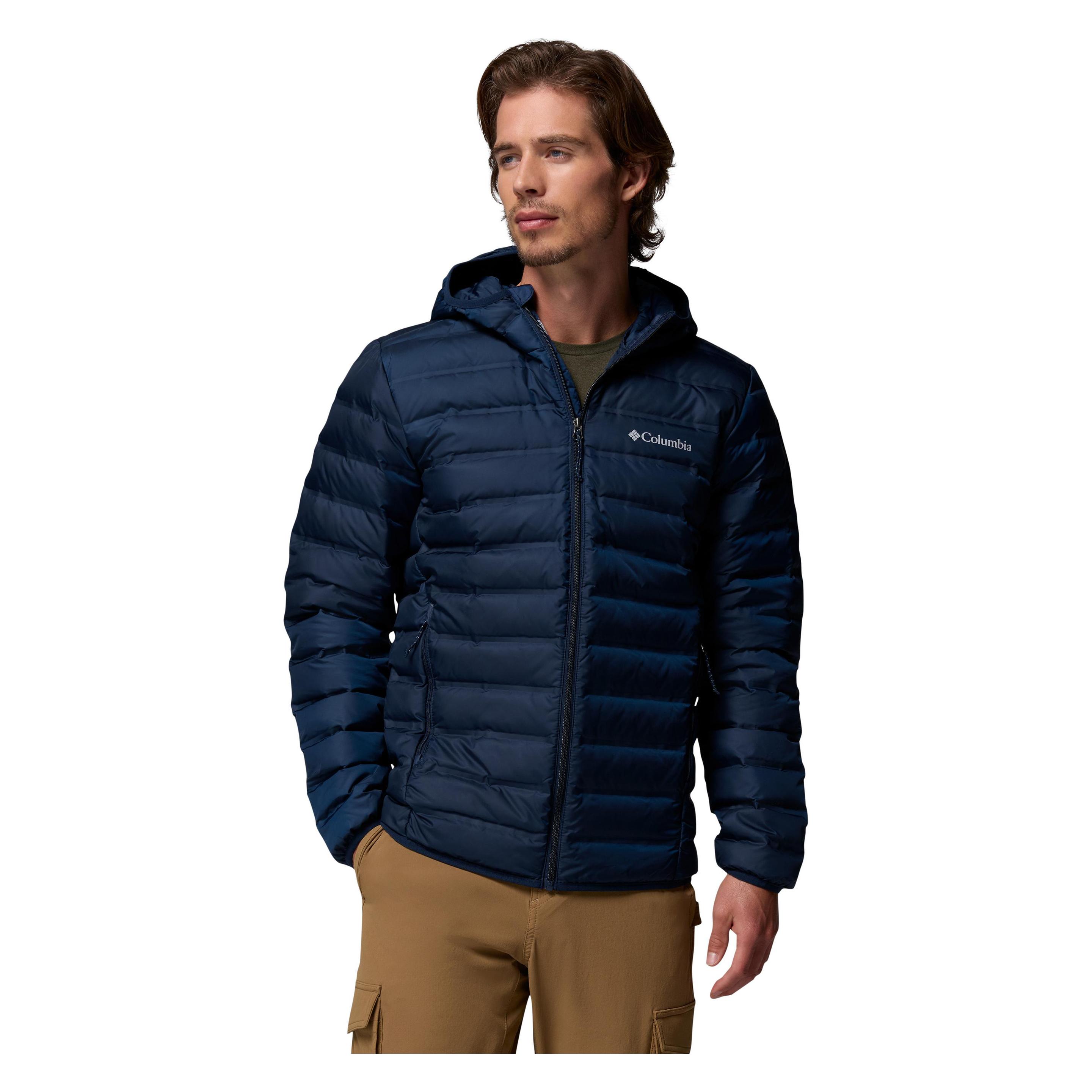 Columbia, Mannen, Winterjassen, Lake 22™ Ii Down Hooded Jacket, Blauw, (Xl)