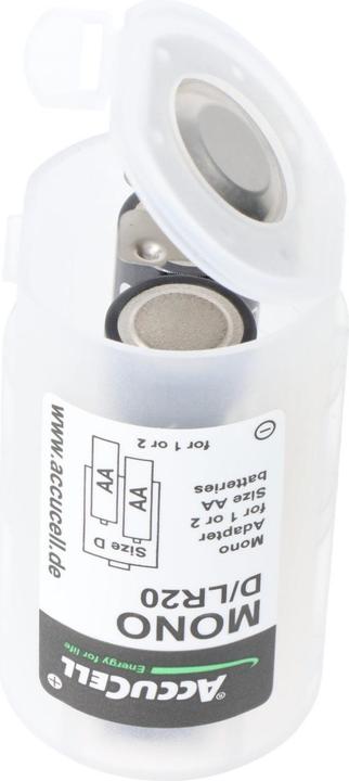 Actual product image Panasonic Mono 5000mAh consisting of 1x AccuCell Adapter D and 2x eneloop pro AA (3 pcs., AA, 2500 mAh)