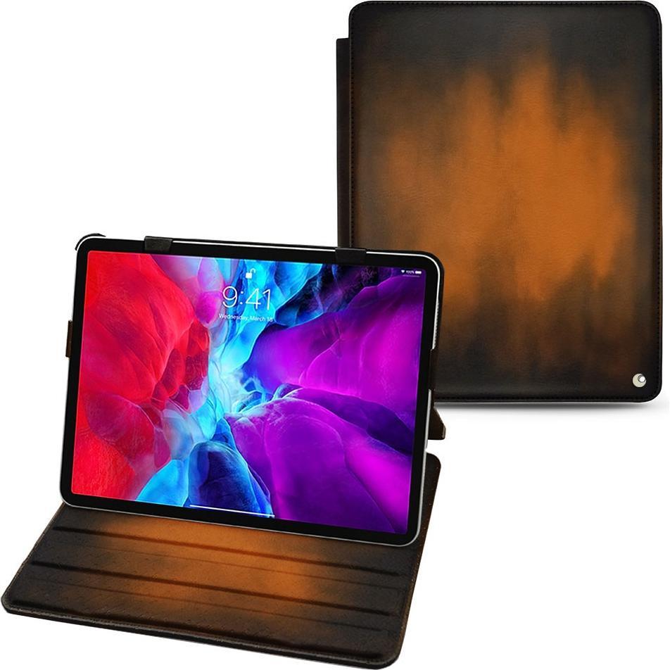 Noreve Lederschutzhülle horizontal (iPad Pro 12.9 2020 (4. Gen)), Tablet Hülle, Braun
