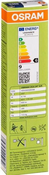 Produktbild Osram Dulux S (2G7, 600 lm, 1x)