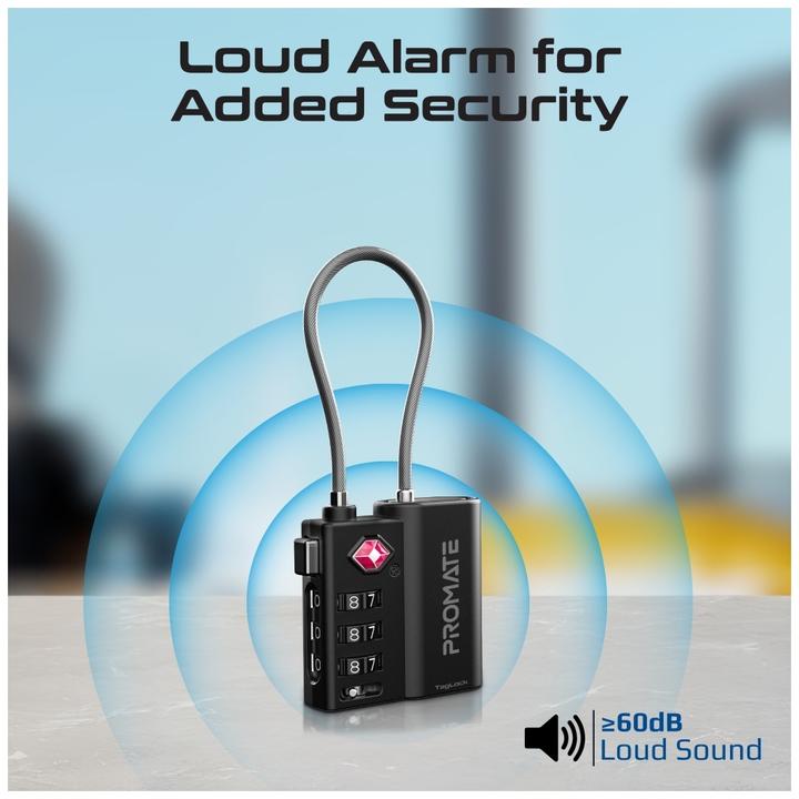 Actual product image ProMate TagLock luggage lock with tracker (iOS)