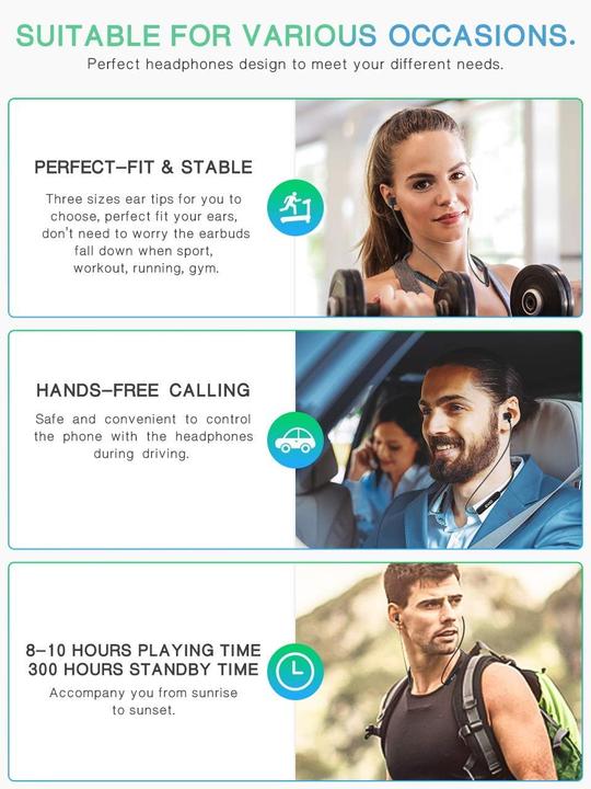 Actual product image Yatwin Bluetooth Sportkopfhörer YW-X1 (8 h, Wireless)