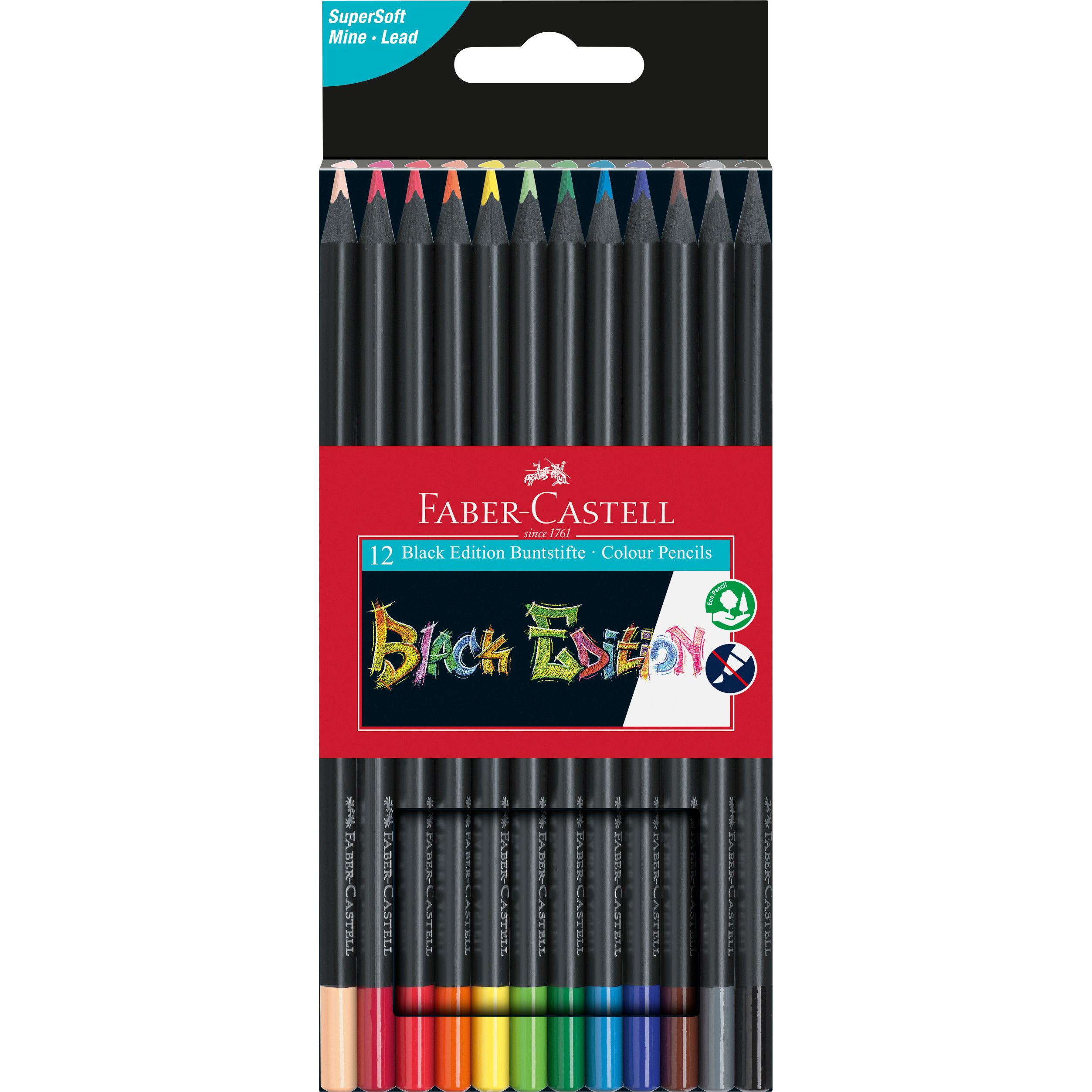 Faber-Castell, Malstifte, Black Edition (Mehrfarbig, 12 x)