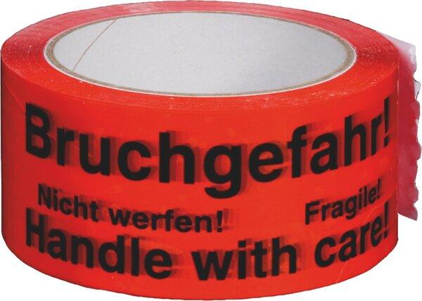 Produktbild Smartboxpro Signalklebeband "Bruchgefahr!", rot, aus PP