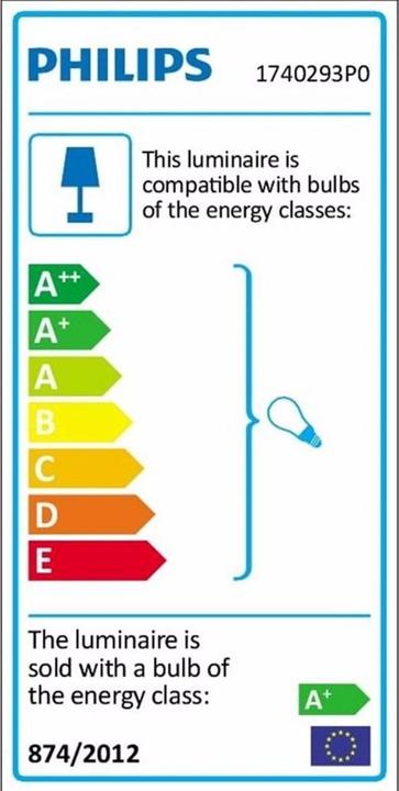 Energie-Label Philips Hue Lucca Basis (806 lm, E27, IP44)