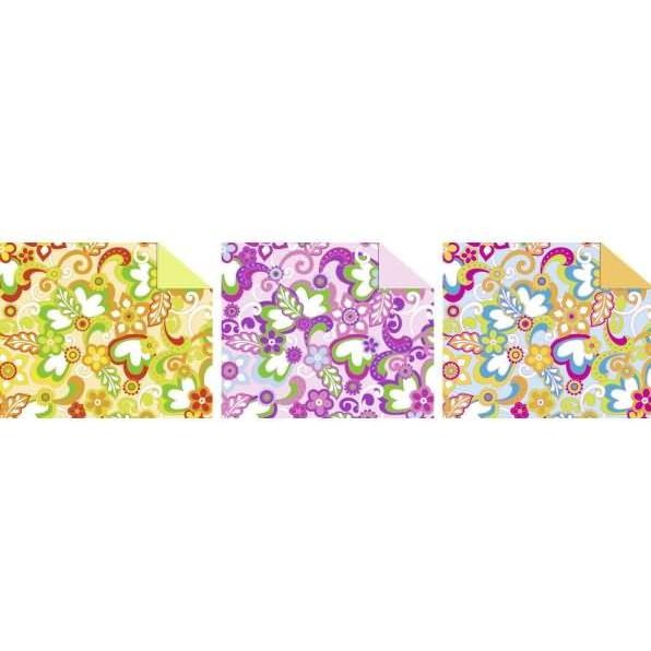 Thumbnail - Ursus, Bastelpapier, Fotokarton Happy Garden 300g/qm 49,5x68cm VE=10 Bogen 3 Motive sortiert (300 g/m², 1 x)