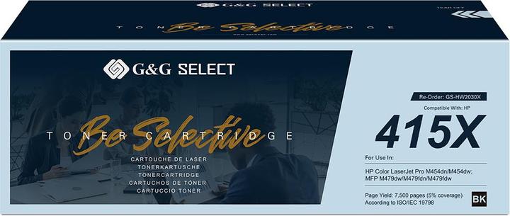 Immagine prodotto G&G Toner sostitutivo HP 415X compatibile nero W2030X GS-HW2030X(415X) (FC)
