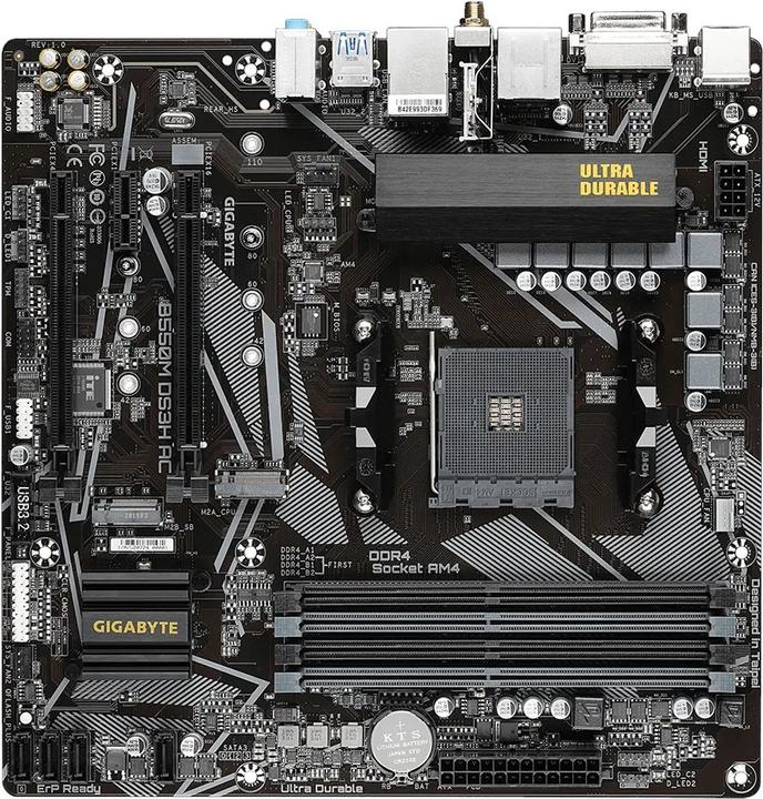 Produktbild Gigabyte B550M DS3H AC (AM4, AMD B550, mATX)