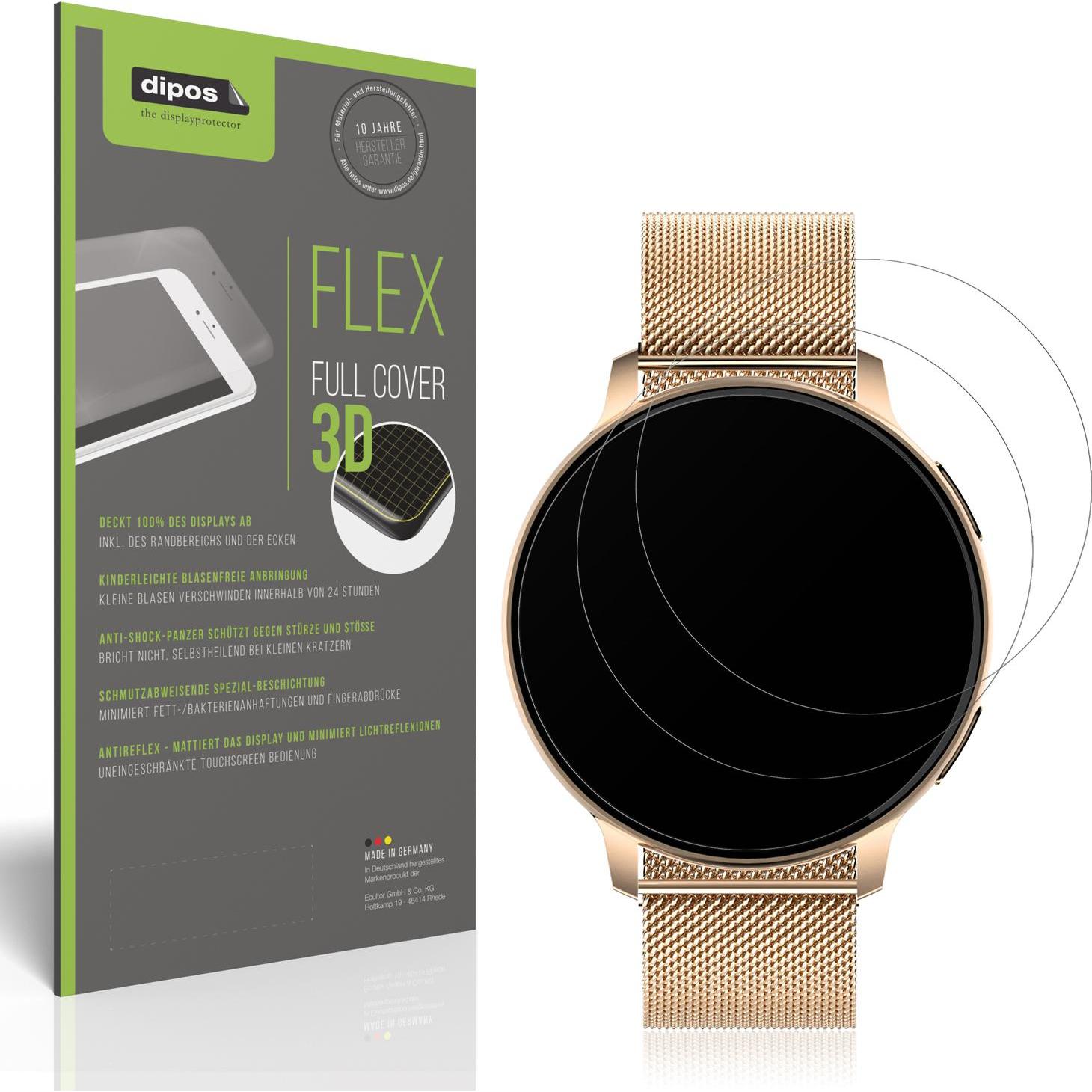 Dipos Full Cover Schutzfolie Matt, Smartwatch Schutzfolie, Transparent