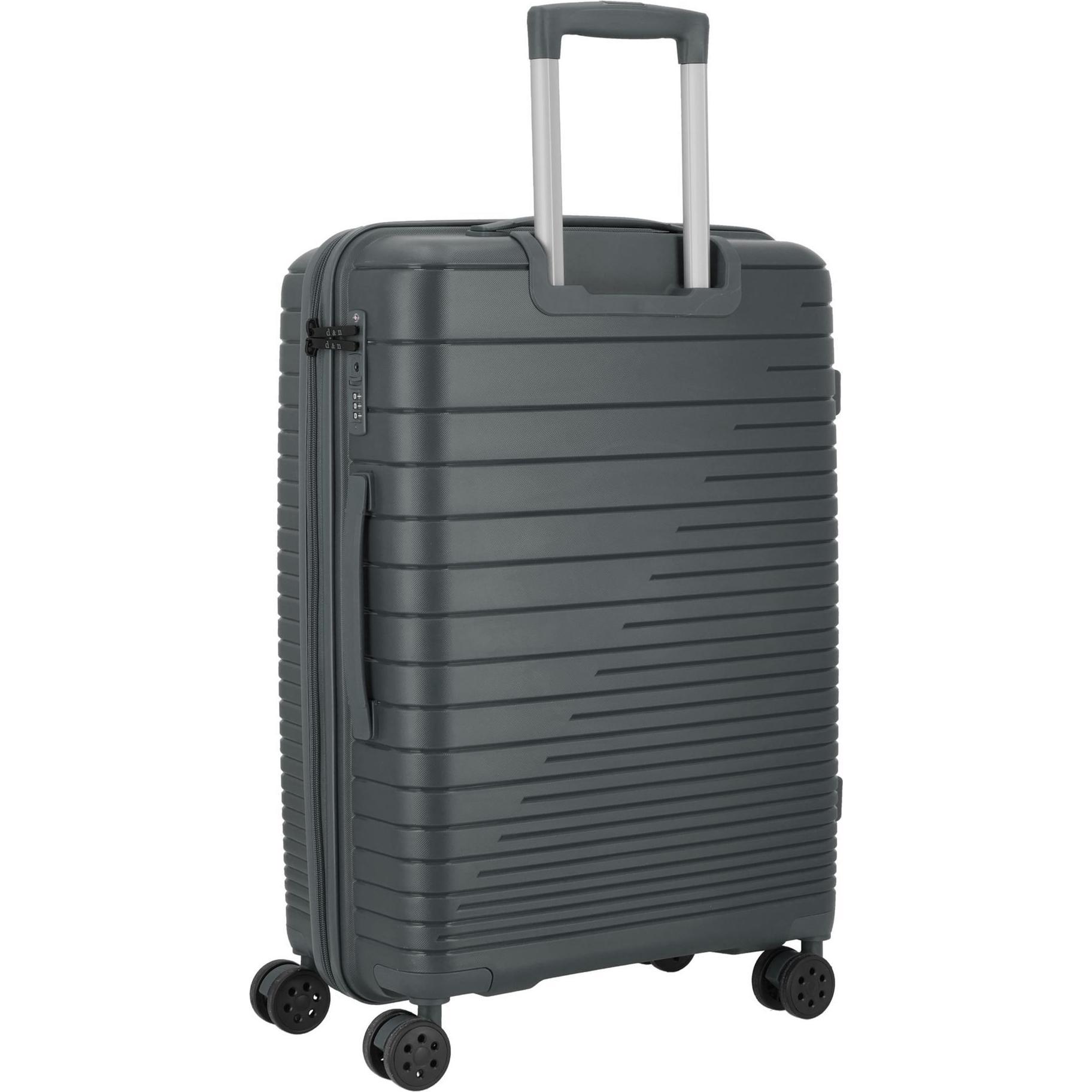 Thumbnail - D&N, Koffer, Travel Line 4600 4 Rollen Kofferset 3-teilig, Grau, (195 l, XL (ab 115l))