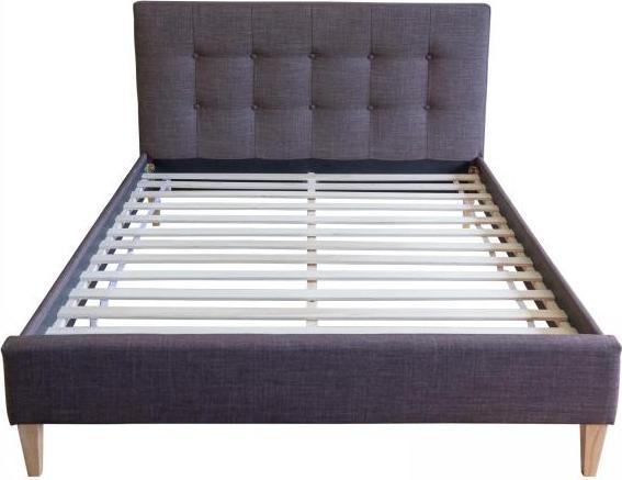 Produktbild Homestyle4u Polsterbett Doppelbett Stoffbett Bettgestell (140 x 200 cm)