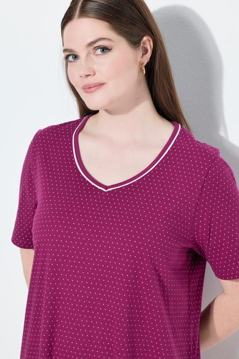 Produktbild Ulla Popken Bigshirts, 2er-Pack, Rundhals/V-Ausschnitt, Halbarm (46, 48)