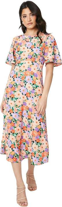 Actual product image Dorothy Perkins Womens/Ladies Floral Bow Angel Sleeve Midi Dress (34)
