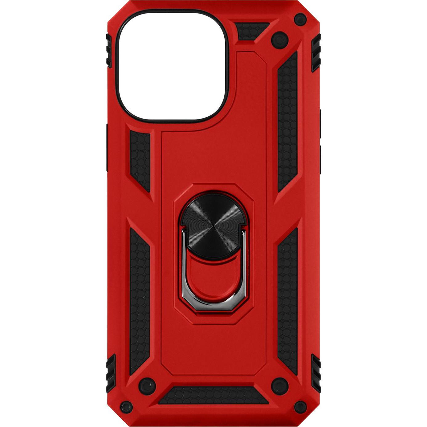 Avizar stossfeste Handyhülle mit Ring Series (Apple iPhone 14 Pro), Smartphone Hülle, Rot