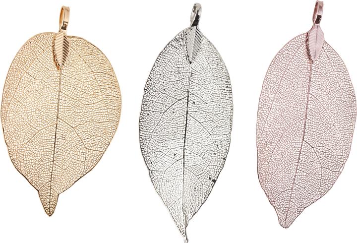 Image du produit Hobby & Crafting Fun Pendentif "Feuille naturelle (Métal)