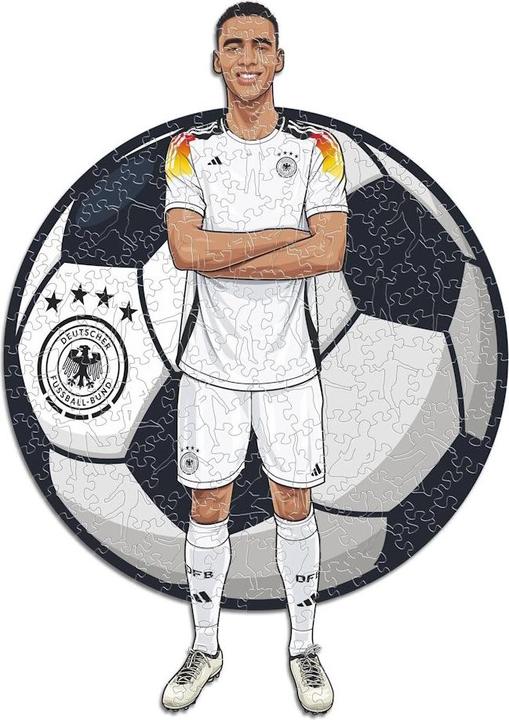 Actual product image Iconic Jamal Musiala - German Nationl Team - Wooden Puzzle Size L (500 pieces) (500 pieces)